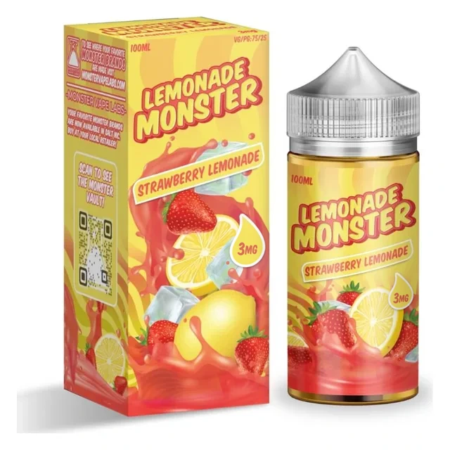 Monster Vape Labs 100mL - Lemonade Monster Strawberry Lemonade 3mg