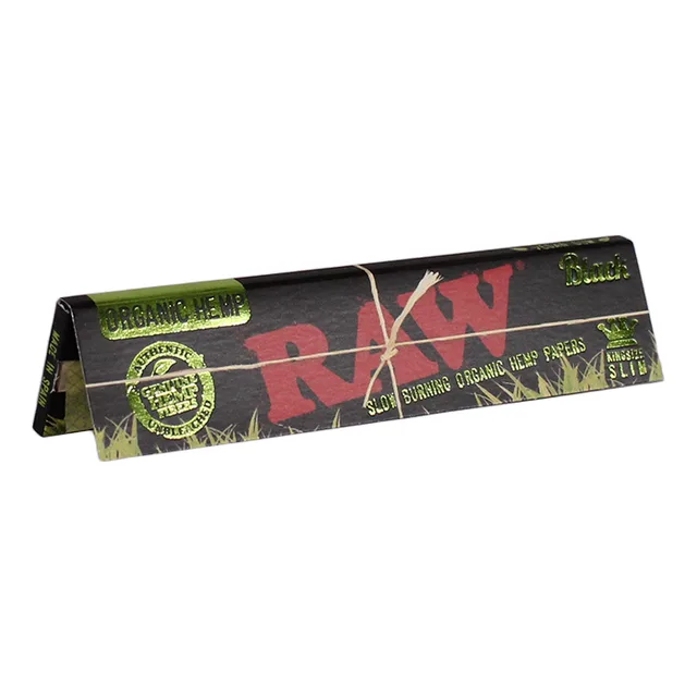 Raw - Paper Black Organic Hemp 1 1/4