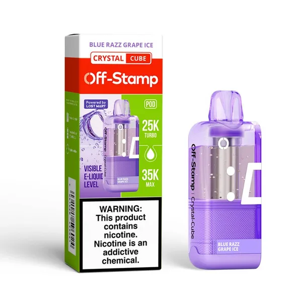 Off-Stamp X Cube 35k Crystal POD - Blue Razz Grape Ice