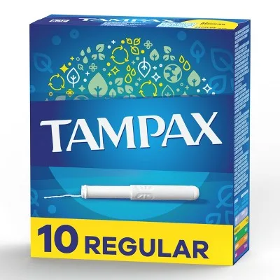 TAMPAX TAMPONS REGULAR 10 CT