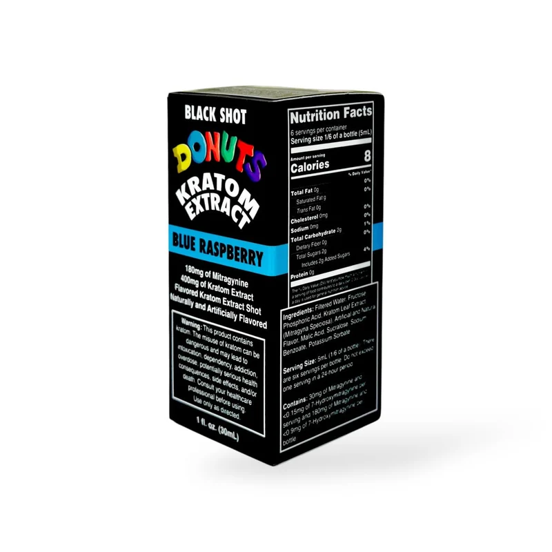 Donuts Kratom Donuts Black Shots 400mg — Blue Raspberry
