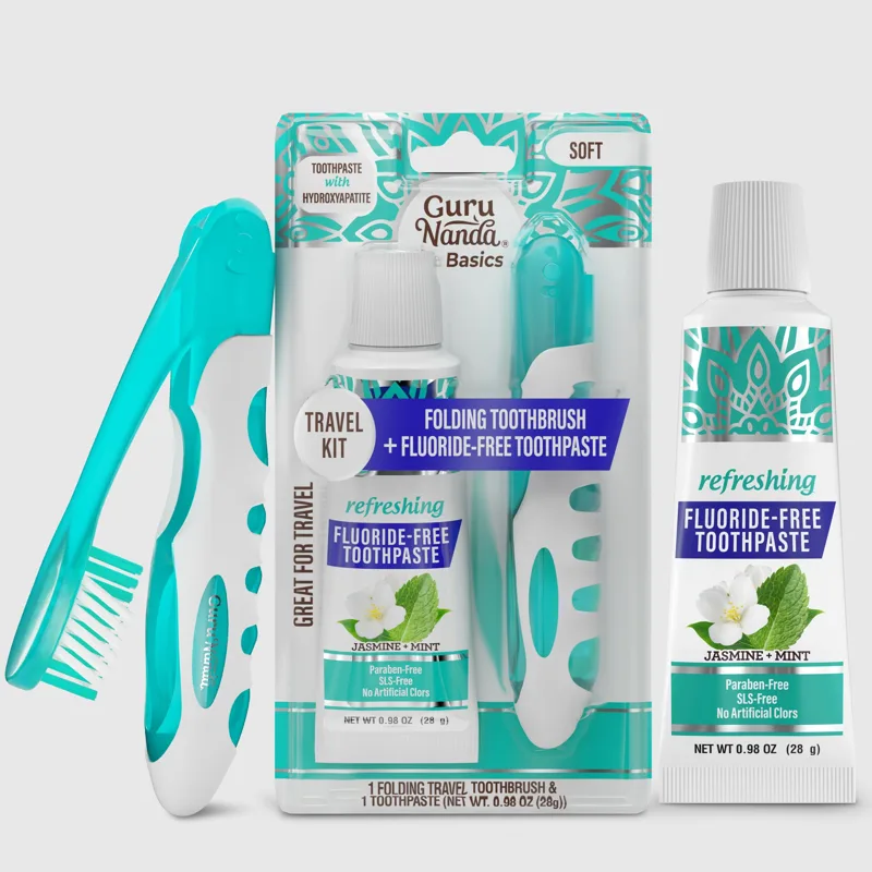 Guru Nanda Basics - Travel Toothbrush + Toothpaste Kit