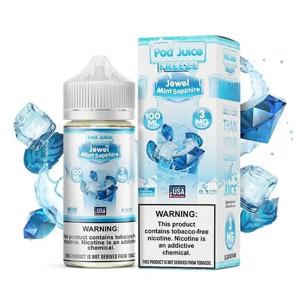 Pod Juice 100mL - Jewel Mint Sapphire FREEZE 3MG