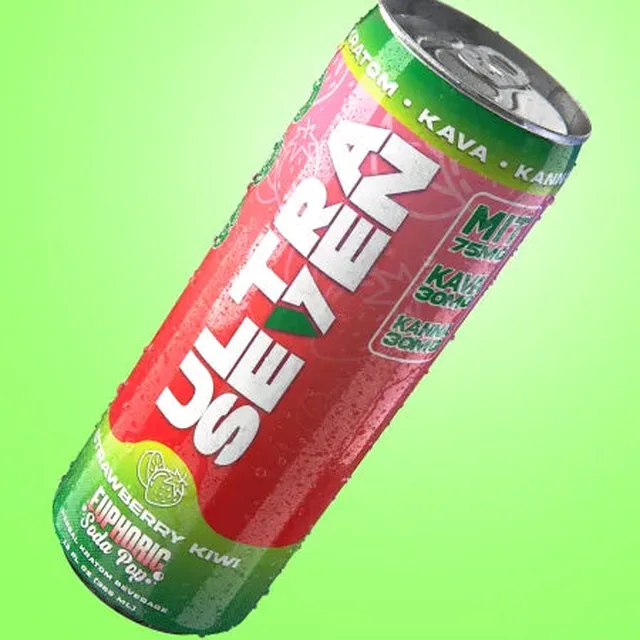 Ultra Seven - Euphoric Soda Pop 12pk - Strawberry Kiwi
