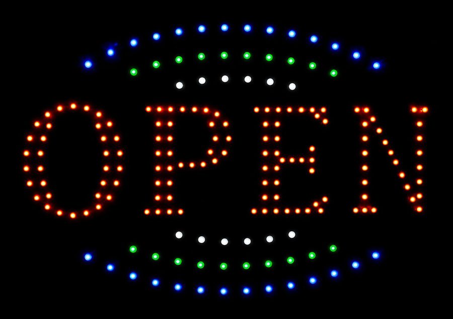 Open LED Sign (Multicolor Led Dot)