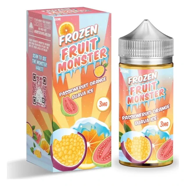 Monster Vape Labs 100mL - Frozen Fruit Monster Passionfruit Orange Guava Ice 3mg