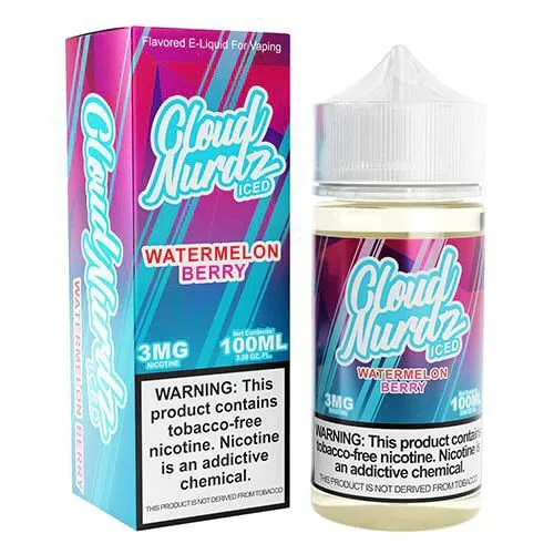 Cloud Nurdz 100ml - Watermelon Berry ICED 6mg