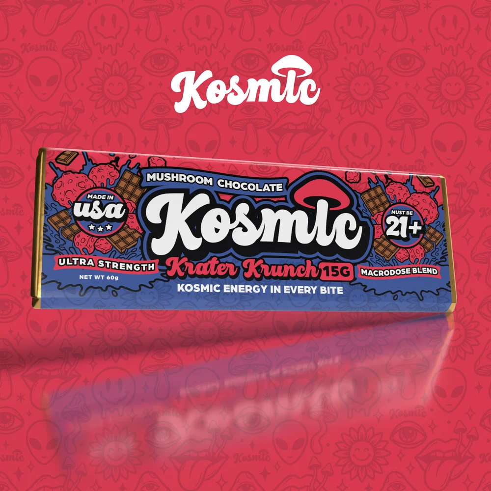 Kosmic mushroom chocolate bars