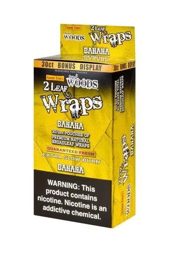 Good Times Sweet Woods Leaf Wrap 30/2ct - Banana