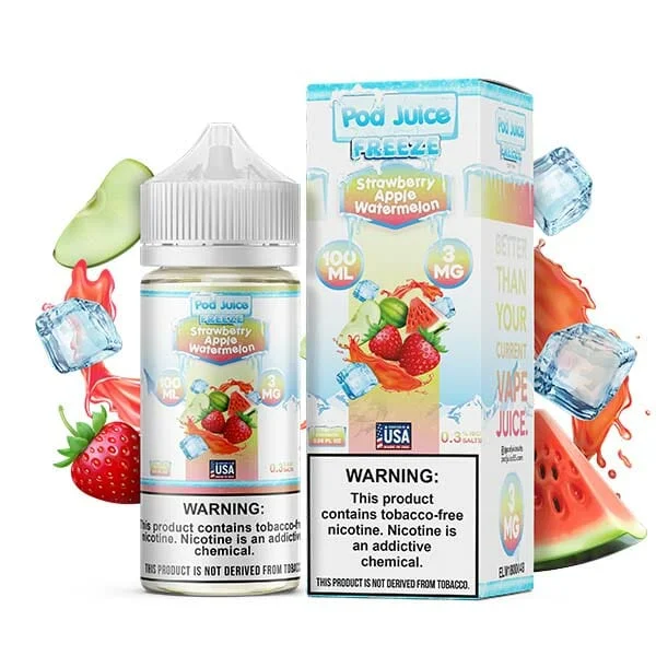 Pod Juice 100mL - Strawberry Apple Watermelon FREEZE 3MG