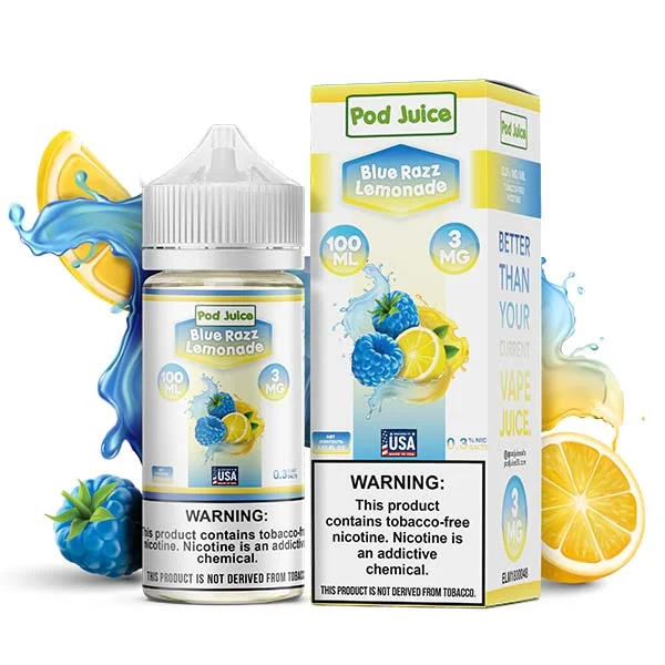 Pod Juice 100mL - Blue Razz Lemonade 3MG