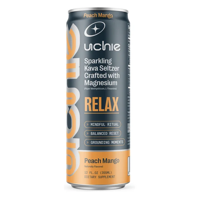 Uchie RELAX Kava Seltzer — Peach Mango