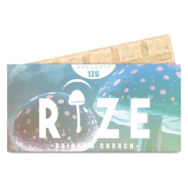 RIZE Chocolate Mushroom Bar - Rainbow Crunch MEGADOSE 12G (BOX)