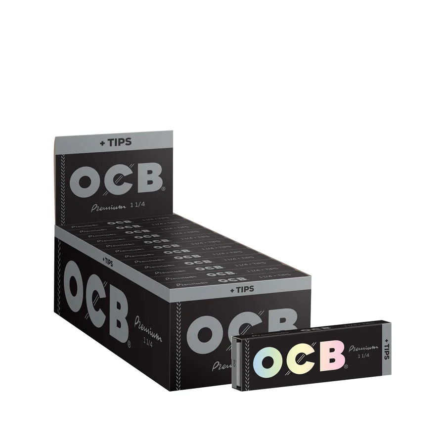 OCB Rolling Papers + Tips - Premium 1 1/4