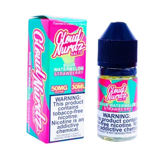 Cloud Nurdz 30ml - Sour Watermelon Strawberry 50mg