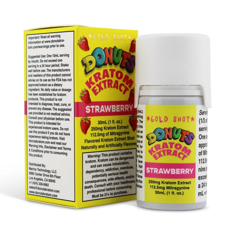 ☆ Donuts Extract 250mg - Strawberry 12ct