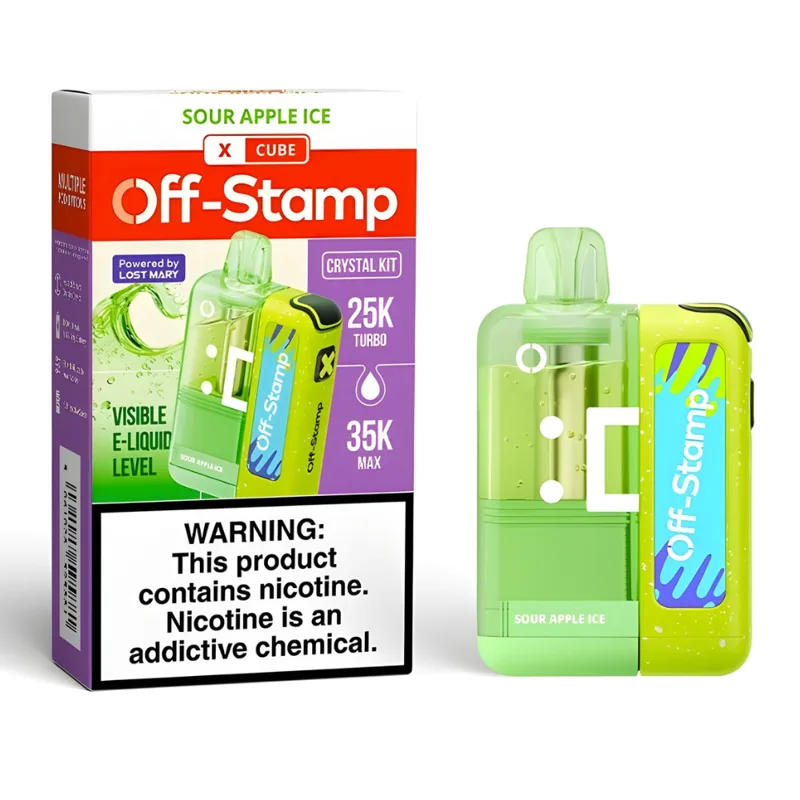 Off-Stamp X Cube 35k Crystal KIT - Sour Apple Ice