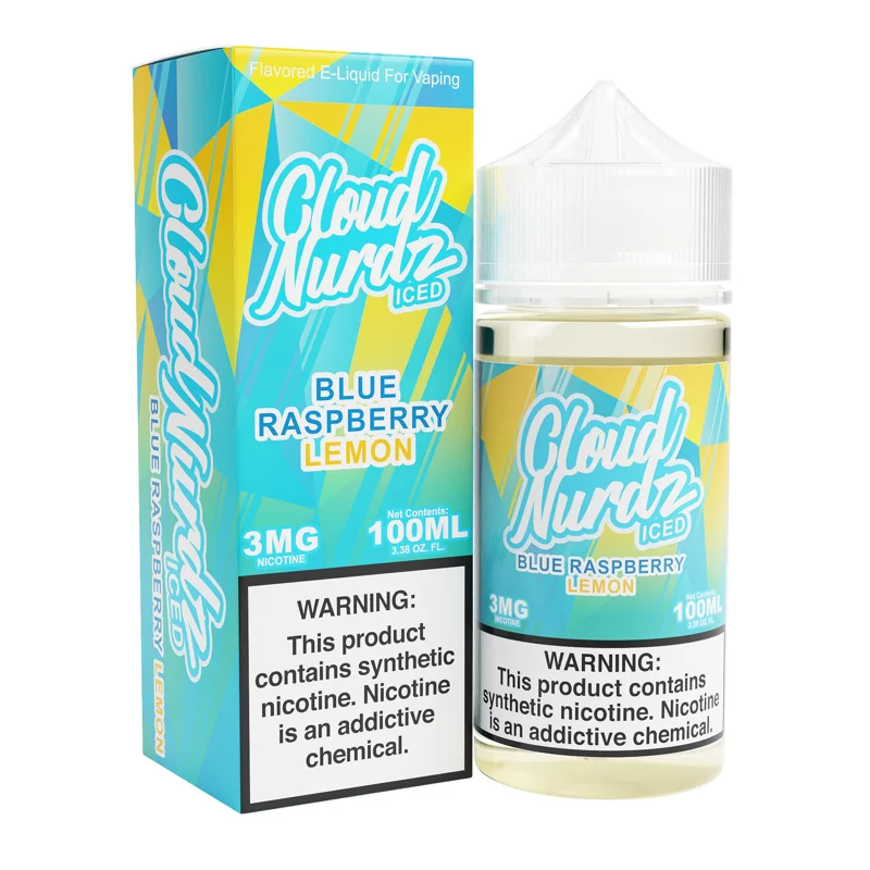 Cloud Nurdz 100mL - Blue Raspberry Lemon ICED 3mg