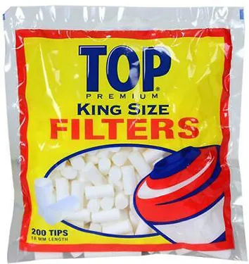 TOP King Size Filter Tips - 200ct