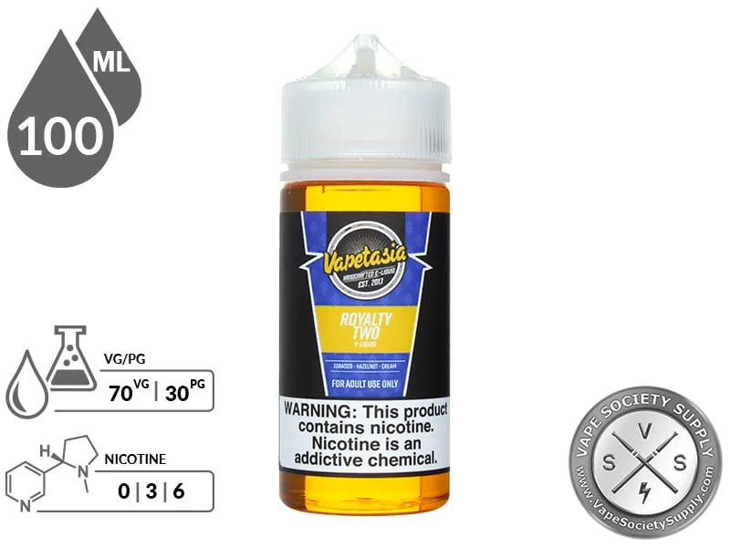 Vapetasia 100ml - Royalty Two 6mg