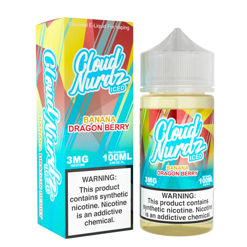 Cloud Nurdz 100mL - Banana Dragon Berry ICED 3mg