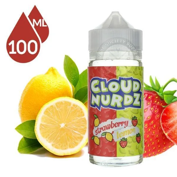 Cloud Nurdz 100mL - Strawberry Lemon ICED 3mg